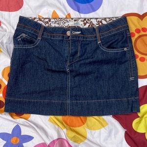 denim mini skirt